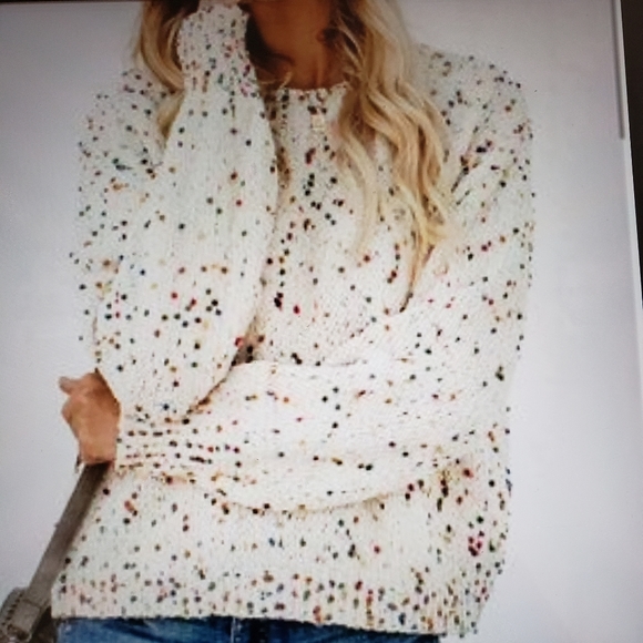 Seven 7 Cream Chenille Knit Confetti 